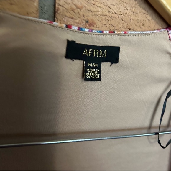 NWT AFRM Multi Wave Cordelia Wrap Top Cross Neck Long Sleeve Size Medium - Picture 4 of 6